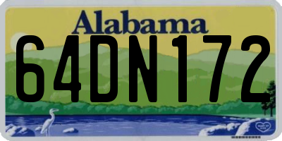 AL license plate 64DN172