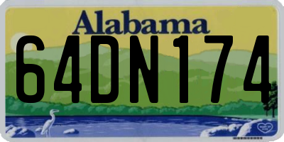 AL license plate 64DN174