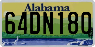 AL license plate 64DN180