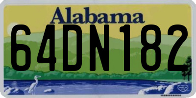 AL license plate 64DN182