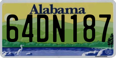 AL license plate 64DN187