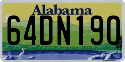 AL license plate 64DN190