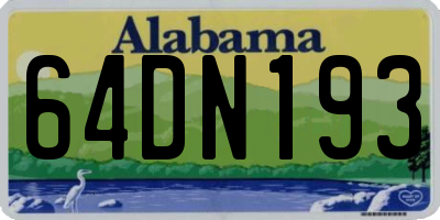 AL license plate 64DN193