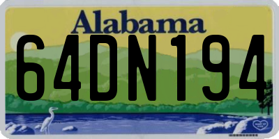 AL license plate 64DN194