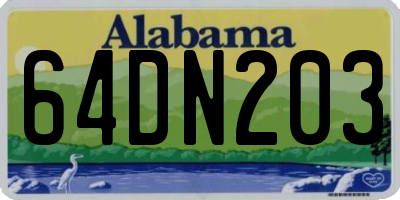 AL license plate 64DN203