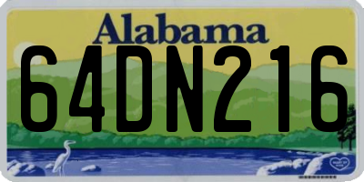 AL license plate 64DN216