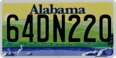AL license plate 64DN220