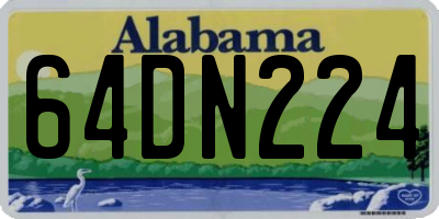 AL license plate 64DN224