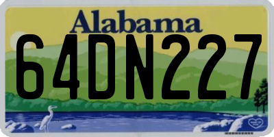 AL license plate 64DN227