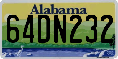 AL license plate 64DN232