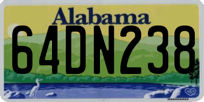 AL license plate 64DN238