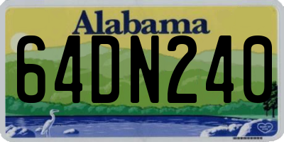AL license plate 64DN240