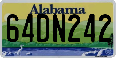 AL license plate 64DN242
