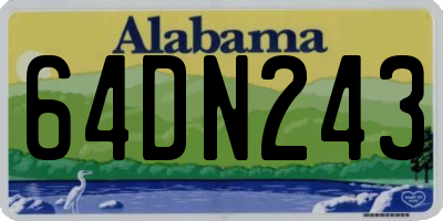 AL license plate 64DN243