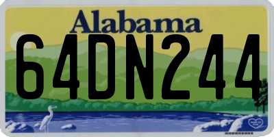 AL license plate 64DN244