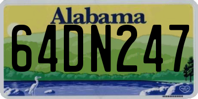AL license plate 64DN247