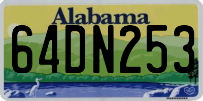 AL license plate 64DN253