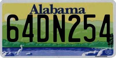 AL license plate 64DN254