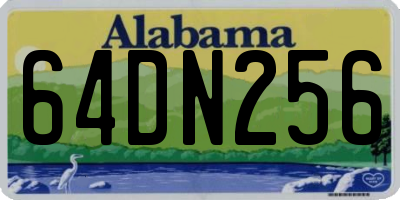 AL license plate 64DN256