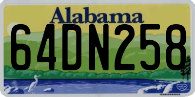 AL license plate 64DN258