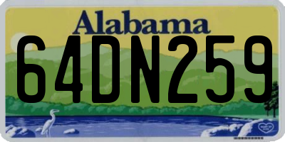 AL license plate 64DN259