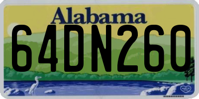 AL license plate 64DN260
