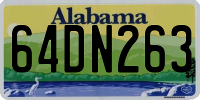AL license plate 64DN263