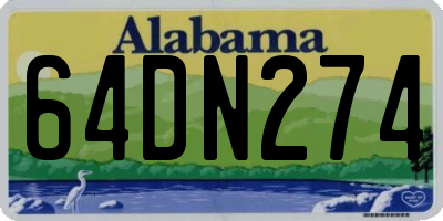 AL license plate 64DN274