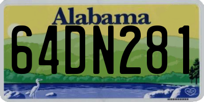 AL license plate 64DN281