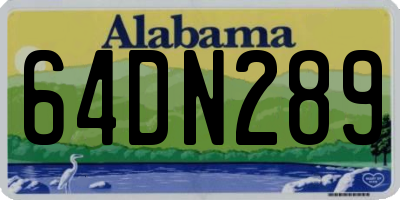 AL license plate 64DN289