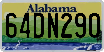 AL license plate 64DN290