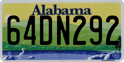 AL license plate 64DN292