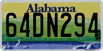 AL license plate 64DN294