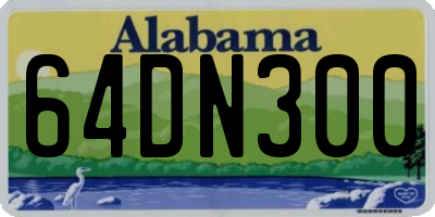 AL license plate 64DN300