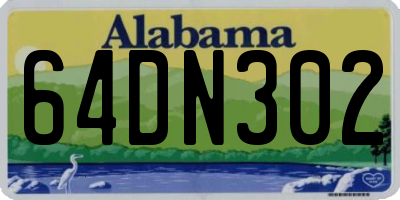 AL license plate 64DN302