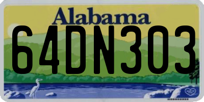AL license plate 64DN303