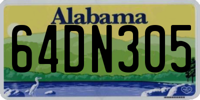 AL license plate 64DN305