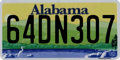 AL license plate 64DN307