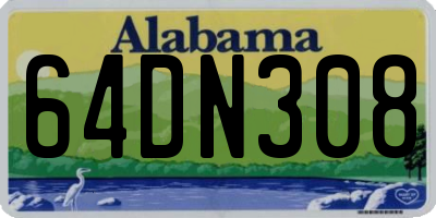 AL license plate 64DN308