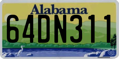 AL license plate 64DN311