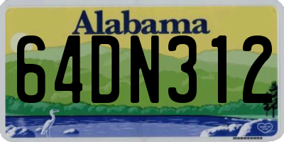 AL license plate 64DN312