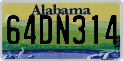 AL license plate 64DN314
