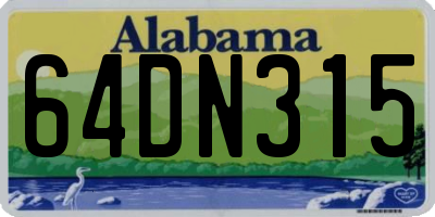 AL license plate 64DN315