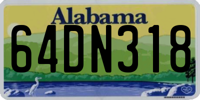 AL license plate 64DN318