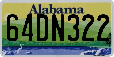 AL license plate 64DN322