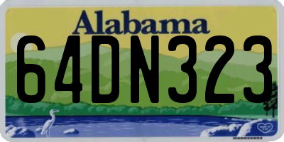 AL license plate 64DN323