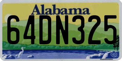 AL license plate 64DN325
