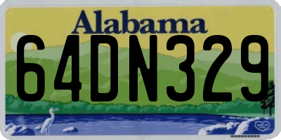 AL license plate 64DN329