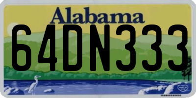 AL license plate 64DN333