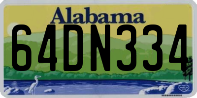 AL license plate 64DN334